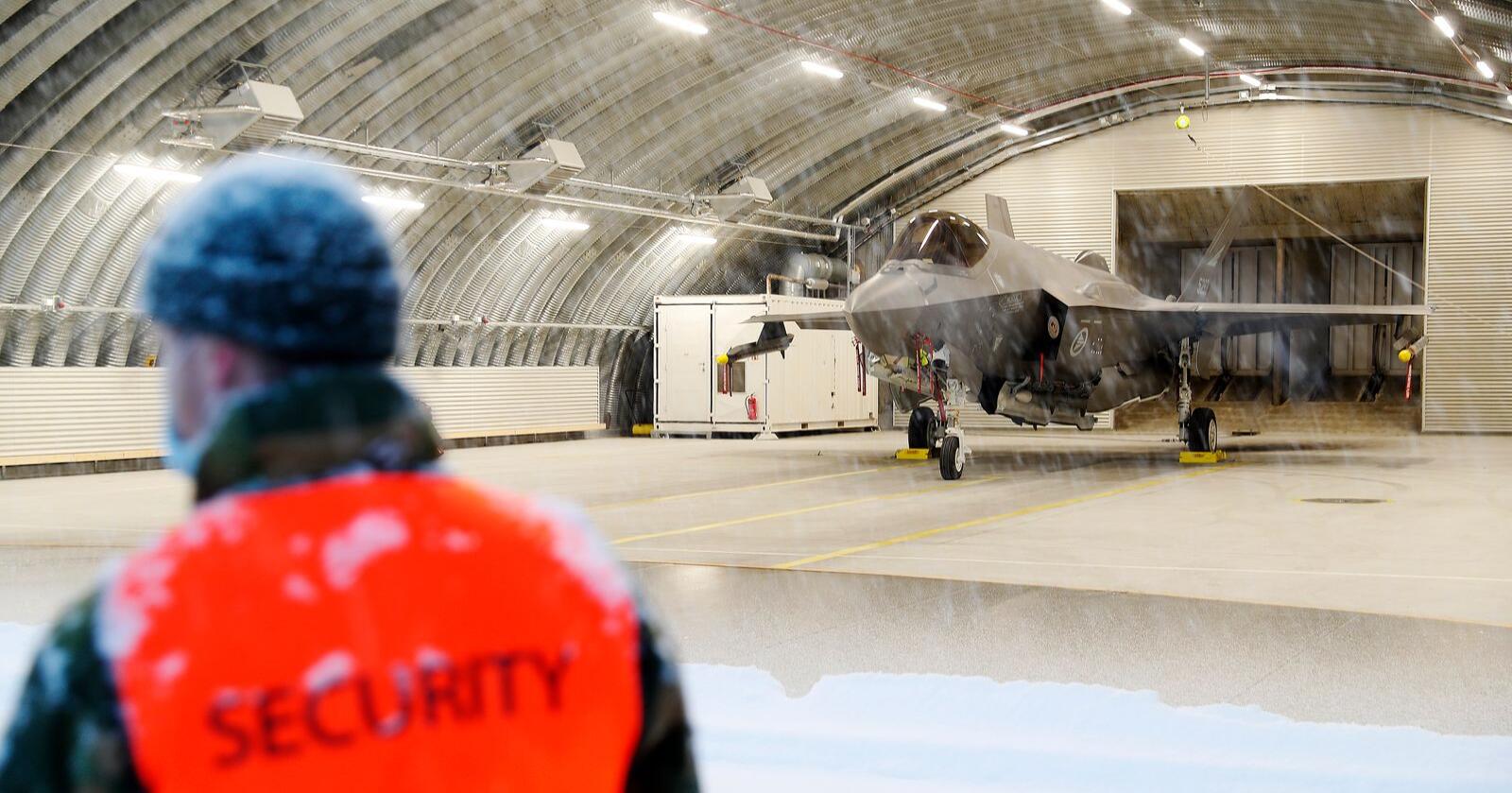 F-35A-fly på beredskap for Nato på Evenes flystasjon. Foto: Torbjørn Kjosvold/ Forsvaret