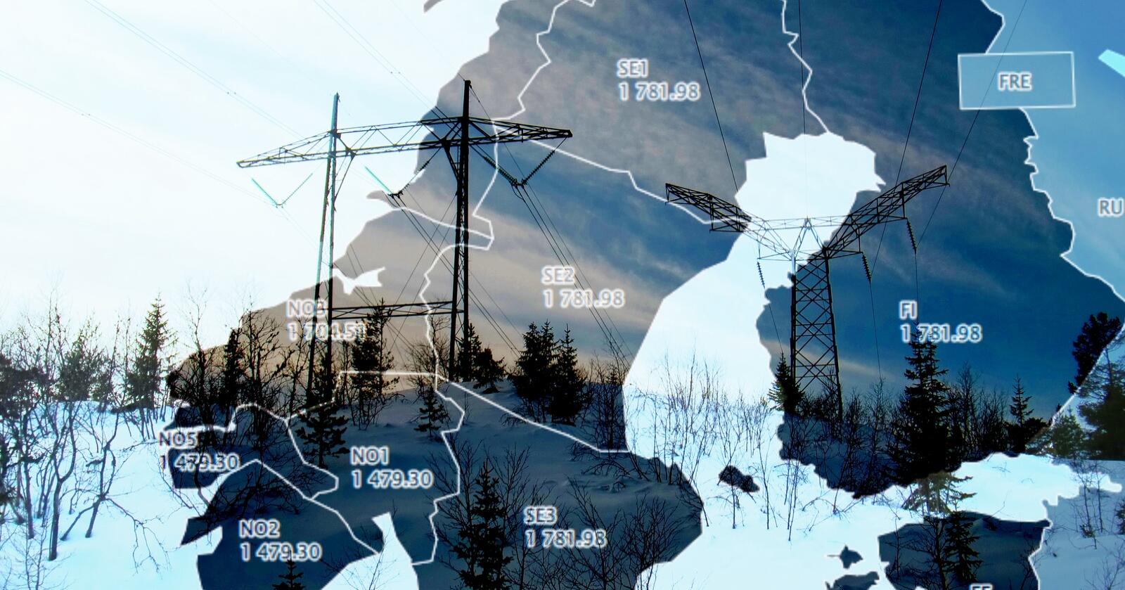 Etter at Statnett kuttet strømeksporten til Midt-Sverige denne uken, har pris-smitte, sammen med produksjonsforstyrrelser i Nord-Sverige, bidratt til at prisskillet mellom nord og sør i Norge er reversert. Nå er det dyrt med strøm i hele landet, men de høyeste prisene finner du nord for Dovrefjell. Illustrasjon: Eskild Johansen/Mariann Tvete