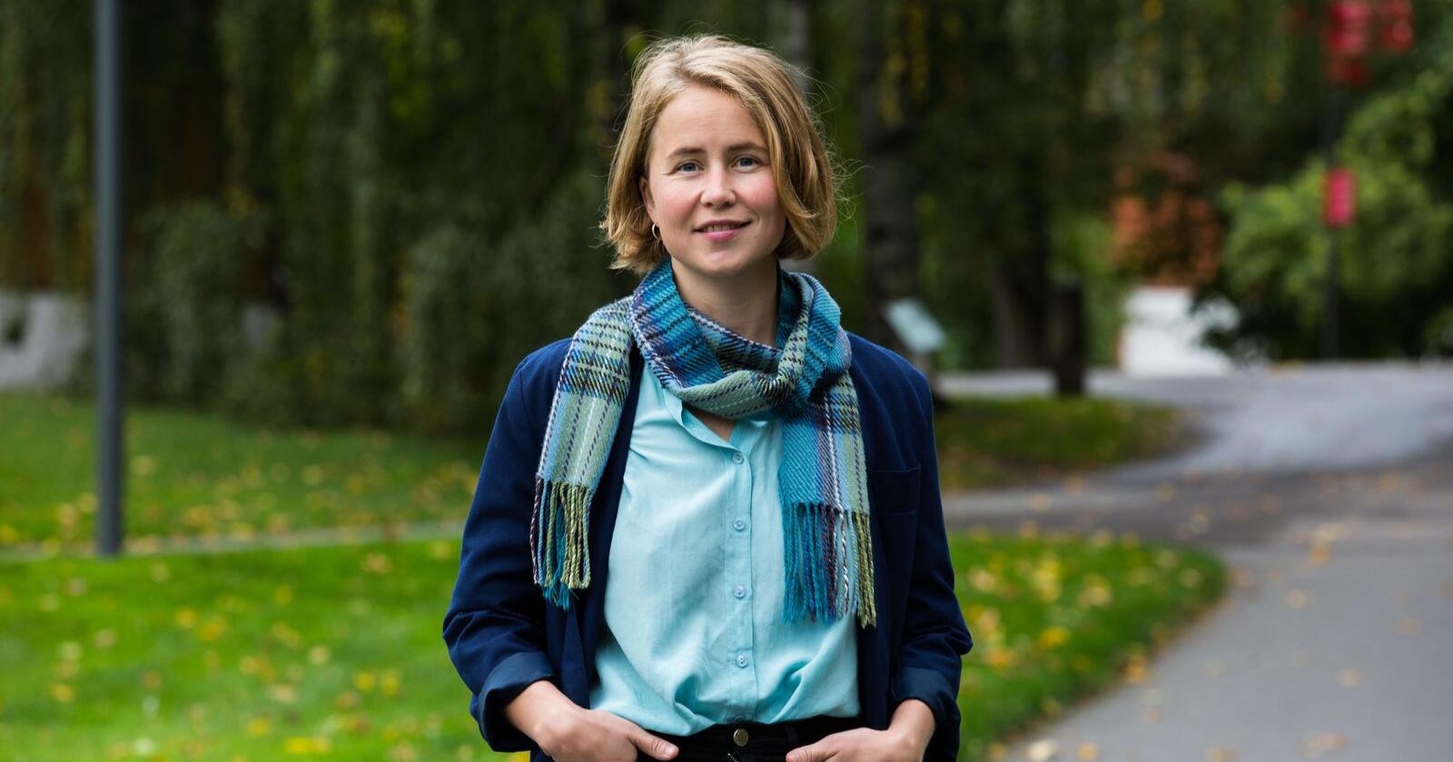 Leder Anja Bakken Riise i Framtiden i våre hender stiller miljøkrav til de rødgrønne partiene. Foto: Mariam Butt / NTB
