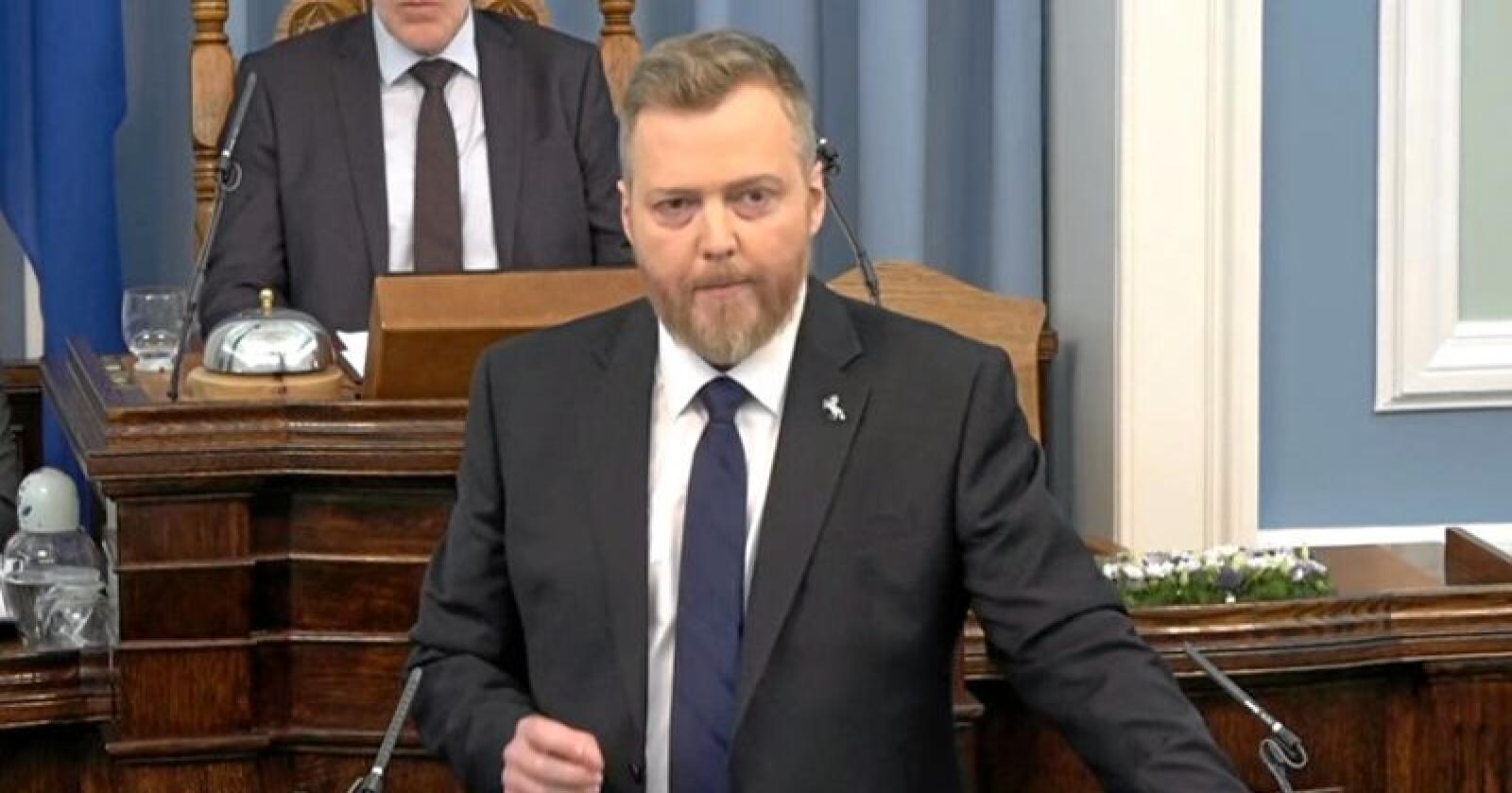 Sigmund Davíð Gunnlaugsson, partileiar i Miðflokkurinn. Foto: Miðflokkurinn