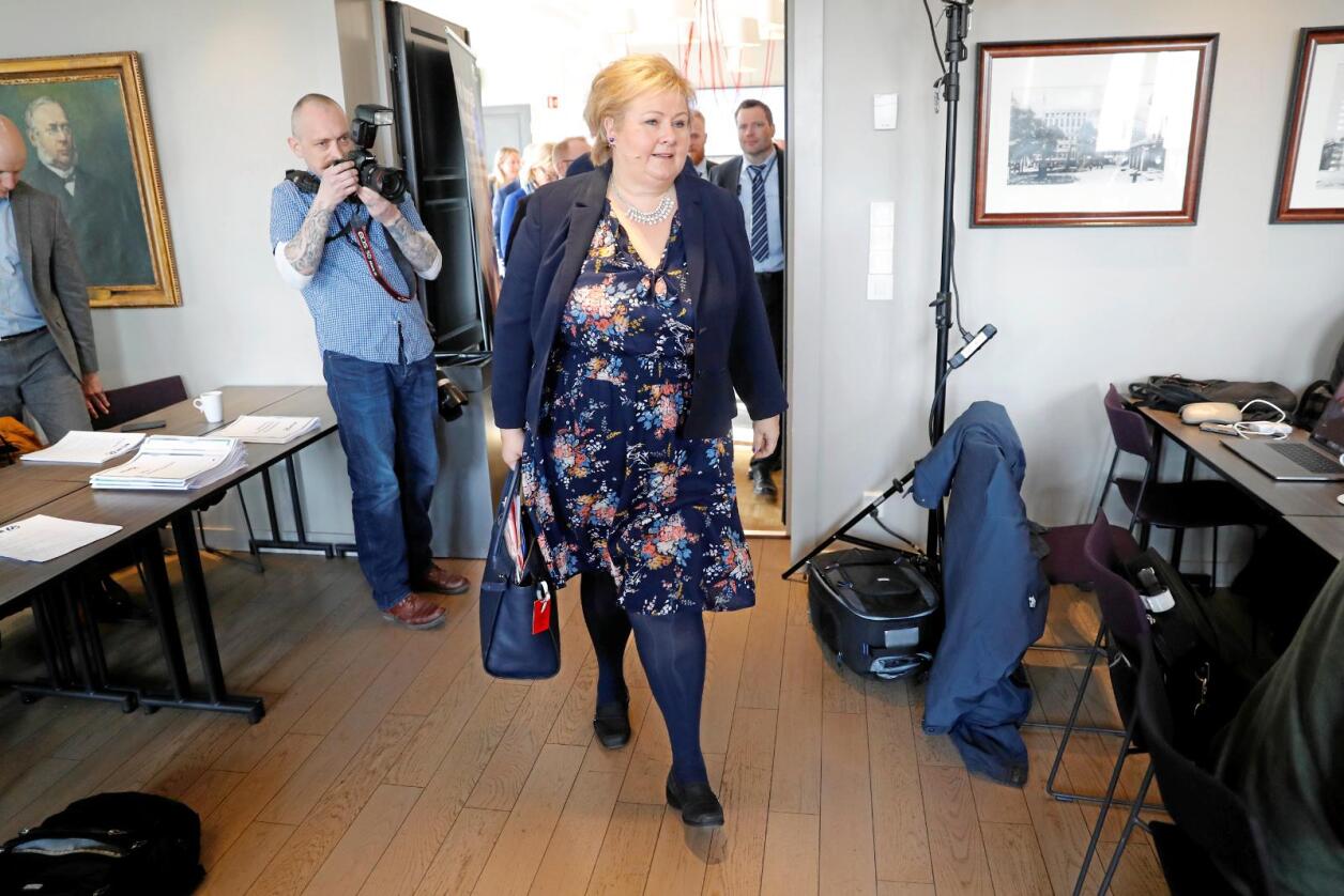 Må styre: Statsminister og Høgre-leiar Erna Solberg må ta betre grep om mindretalsregjeringa ho styrer. Foto: Cornelius Poppe / NTB scanpix