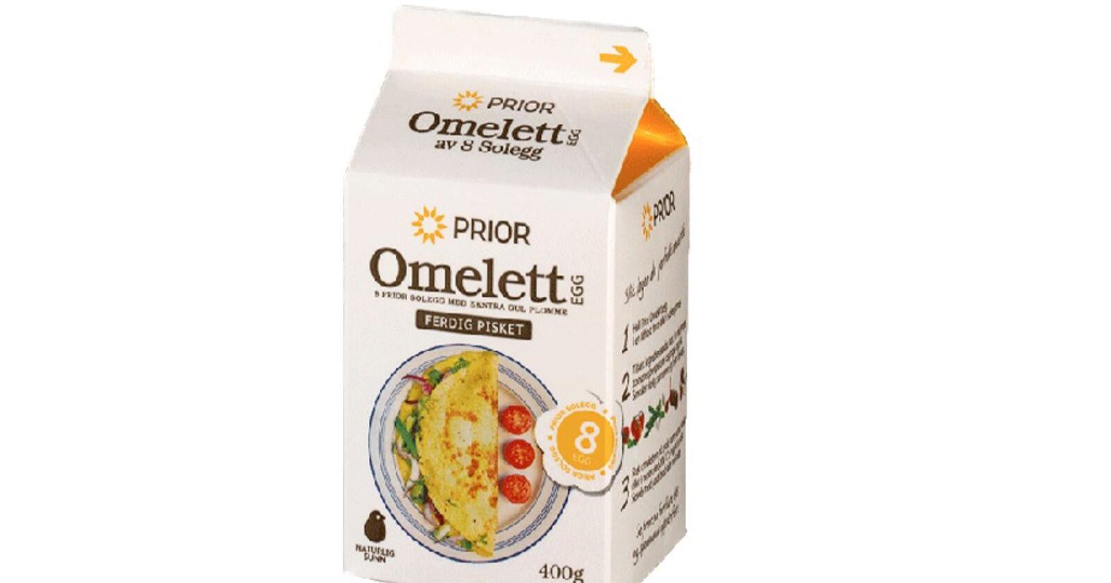 Husker du dette produktet fra Prior? Eggene på kartong var ferdig pisket og gjorde det enkelt å lage omelett. Foto: Nortura 
