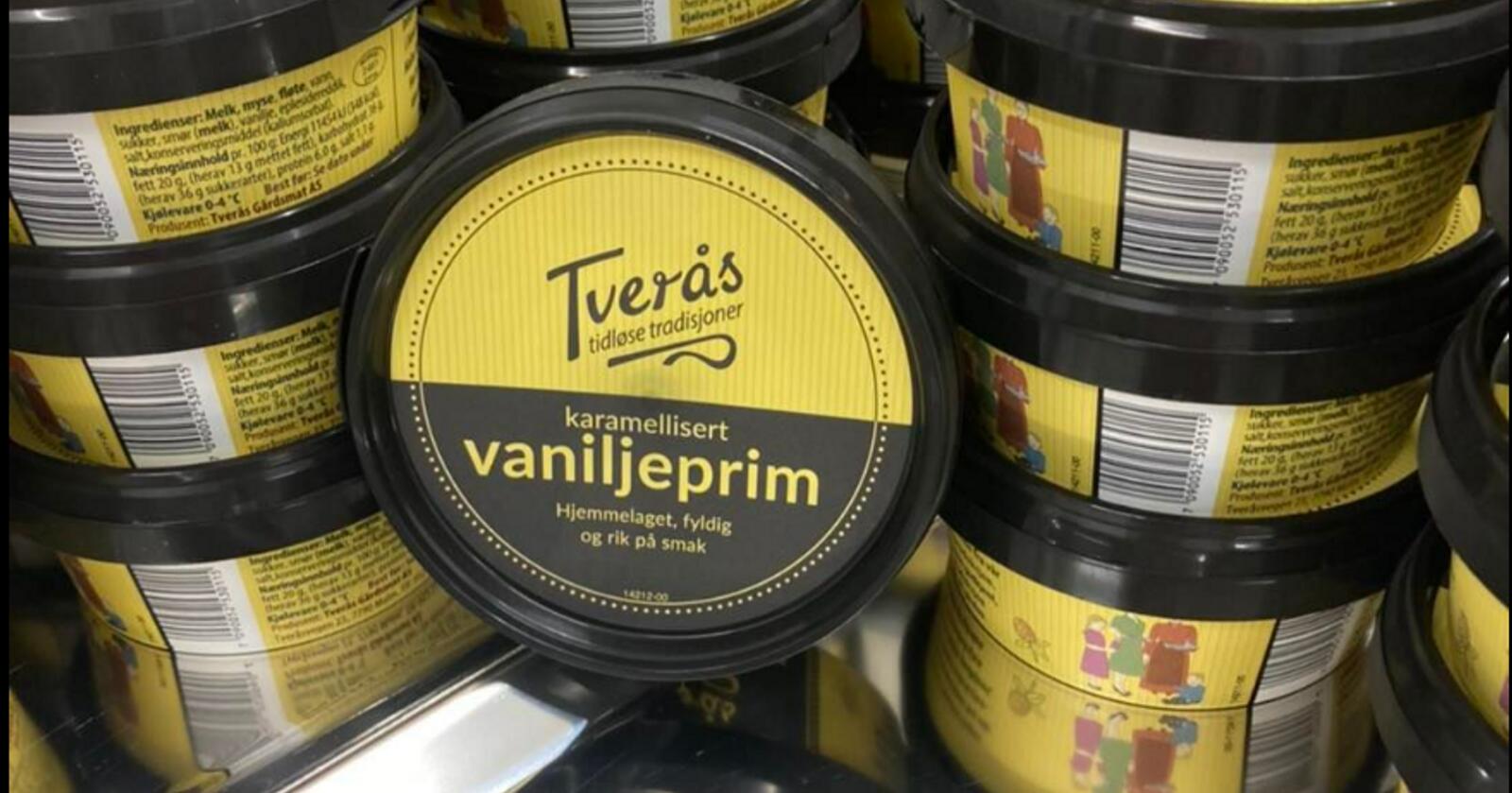 Vinnerne av årets nykommer med vaniljeprim fra Tverås Gårdsmat. De produserer økologisk gomme etter trønderske tradisjoner og beskriver det som et et næringsrikt pålegg som passer til klenning, vafler, skjeblakake, lefse og brød. 