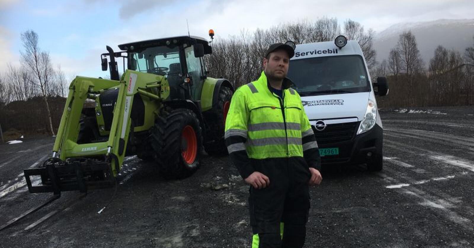 Odd Ingve Ødegård og Hustadvika Maskinservice blir ny servicepartner for Norwegian Agro Machinery i Romsdal og Nordmøre. Foto: Privat