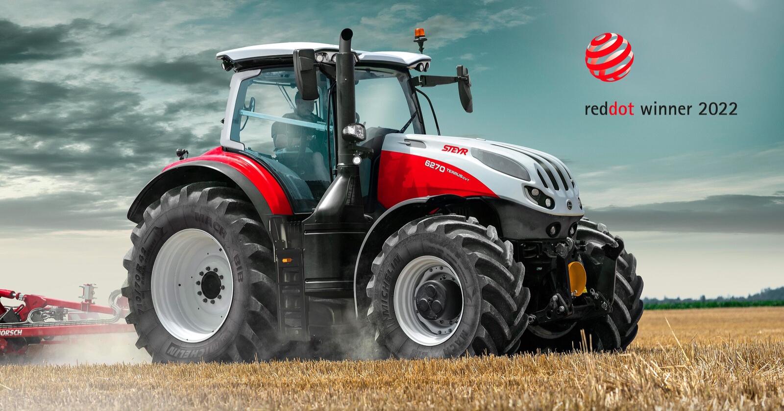 Steyr: Steyr Terrus er CNH sitt premiummerke. Nå har traktoren fått en designpris.