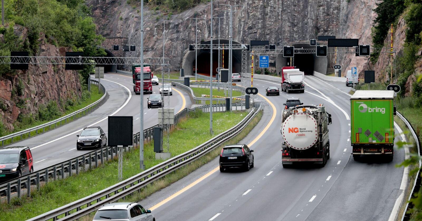 Utslippene fra veitrafikk gikk ned 7 prosent fra 2018 til 2019. Foto: Lise Åserud / NTB