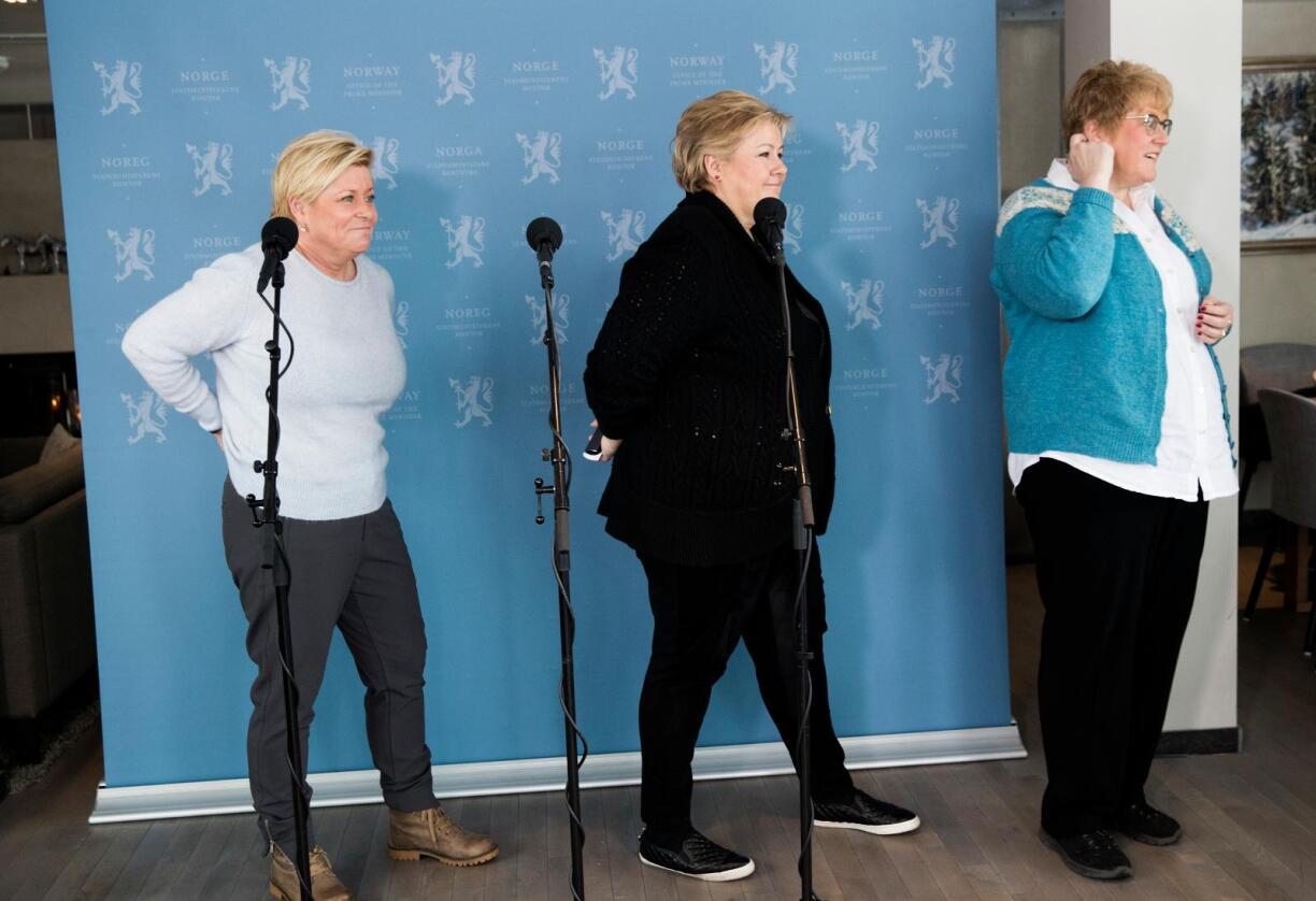 Budsjettkonferanse: Mandag innledet regjeringen sin første budsjettkonferanse på Hurdal. Bites det negler i Næringslivets hus? Foto: Foto: Berit Roald / NTB scanpix
