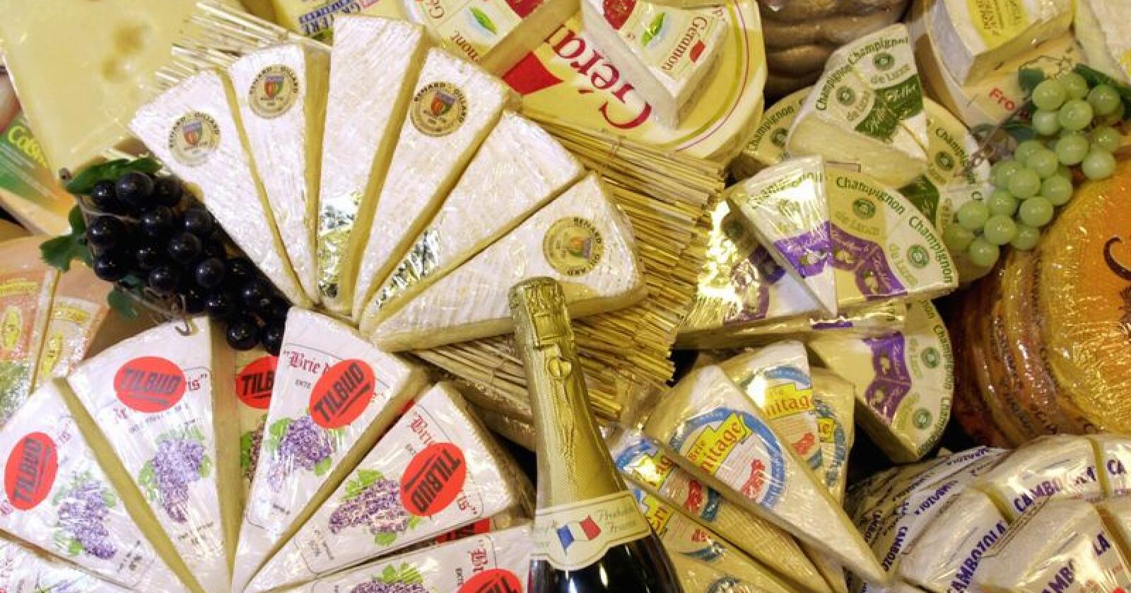Importen av ost har økt kraftig de siste 10 årene. Foto: Heiko Junge / SCANPIX 