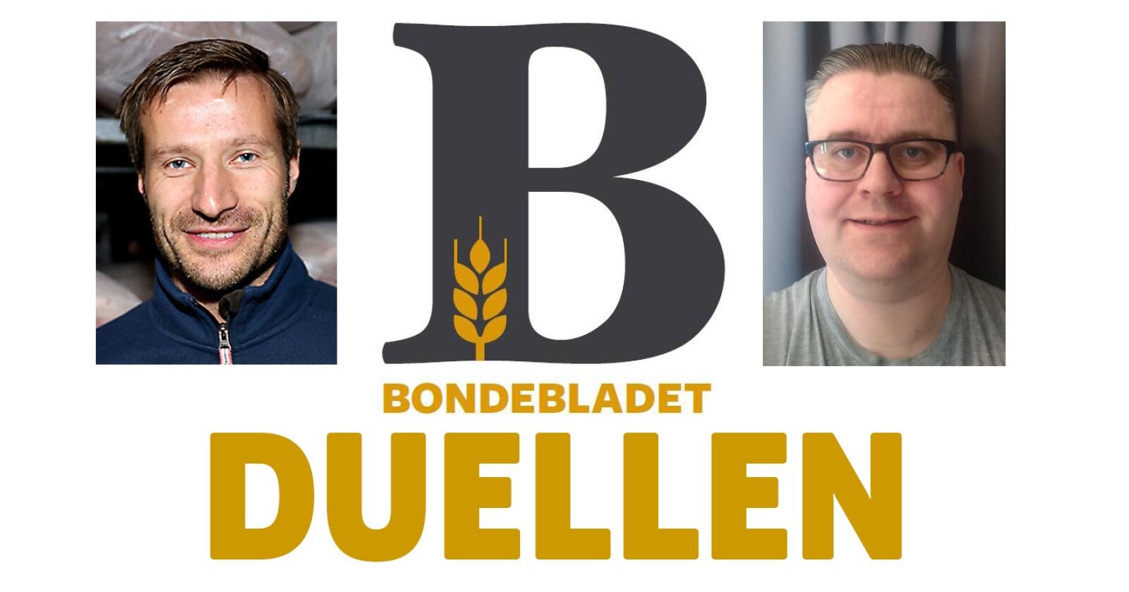 Ole Nikolai Skulberg, direktør totalmarked kjøtt og egg i Nortura, møter Ola Fiskvik, leder i Nord-Trøndelag Bonde- og Småbrukarlag i duellen.