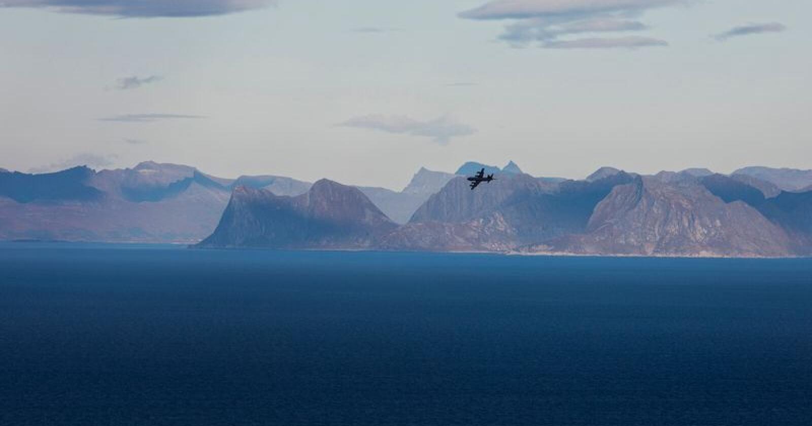 Et Orion-fly på vei inn til landing på Andøya flystasjon. Foto: Tore Meek / NTB scanpix