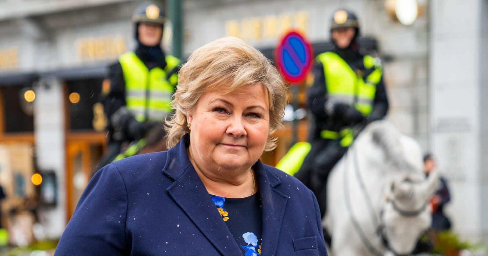 Statsminister Erna Solberg har tatt Høyre til sin høyeste oppslutning på over 2,5 år. Foto: Håkon Mosvold Larsen / NTB