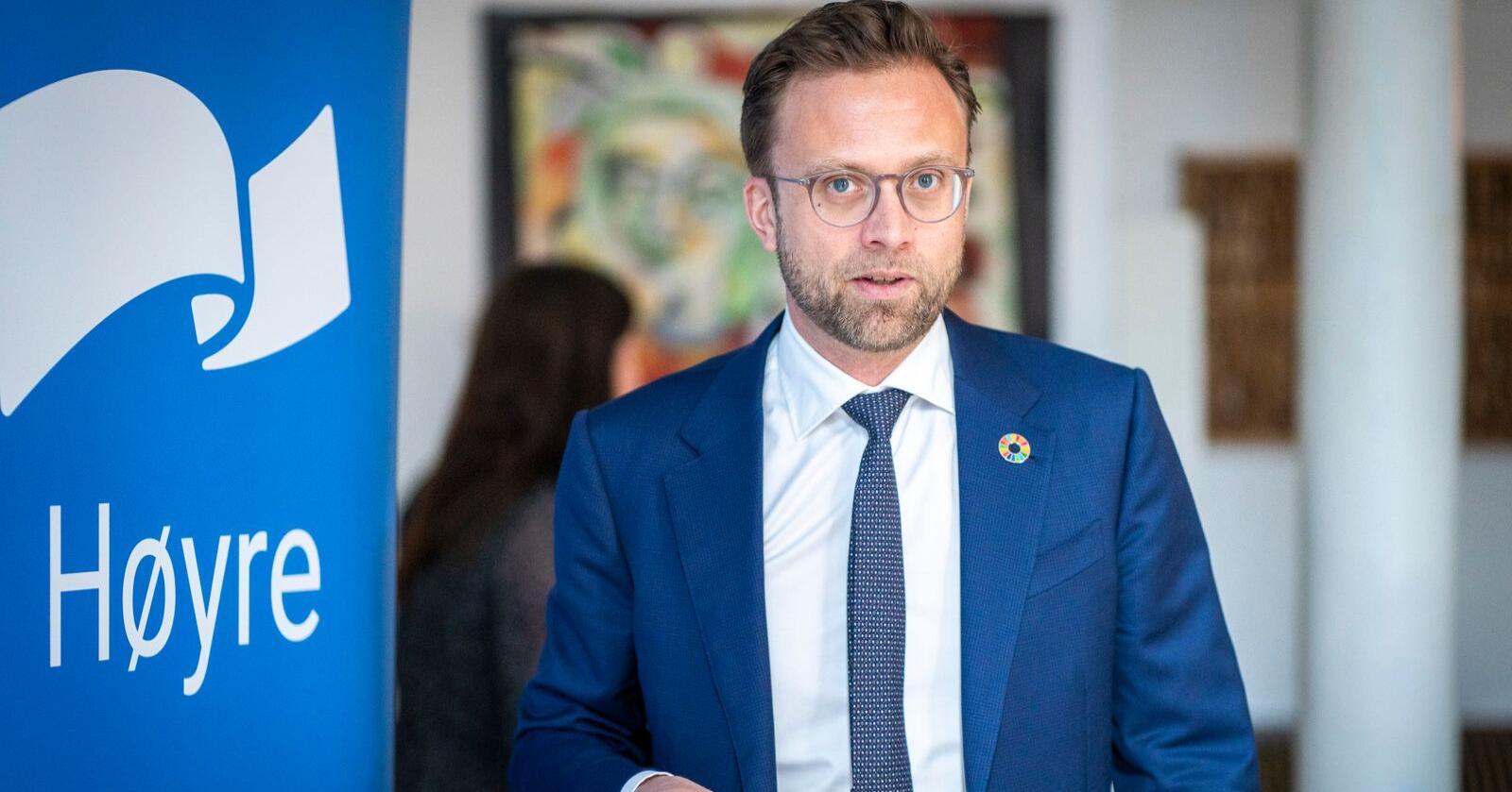 Energipolitisk talsmann: Høyres Nikolai Astrup kan neppe klandres for å drive høyrepolitikk. Foto: Heiko Junge / NTB