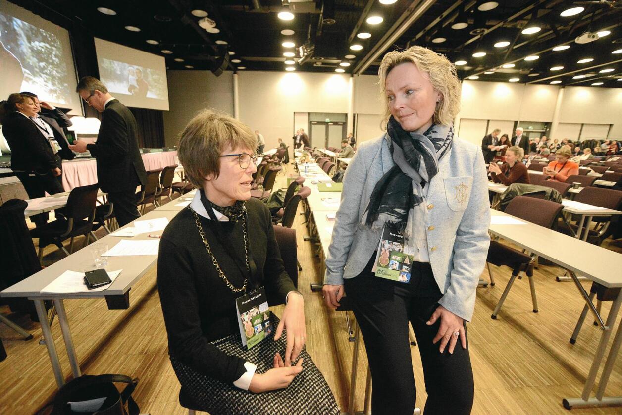 Svarer: Tine Refsholt i Tine og Trine Vaag i Nortura kommenterer regjeringens nye plattform. Foto: Siri Juell Rasmussen
