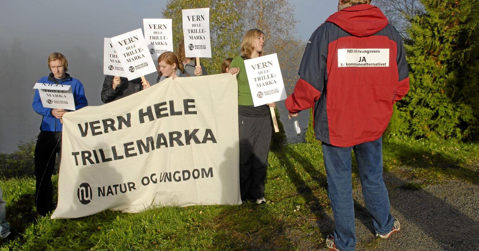Støy: Tvangsvern av Trillemarka ga en seks år lang og konfliktfylt prosess. Foto: Jon-Are Berg-Jacobsen