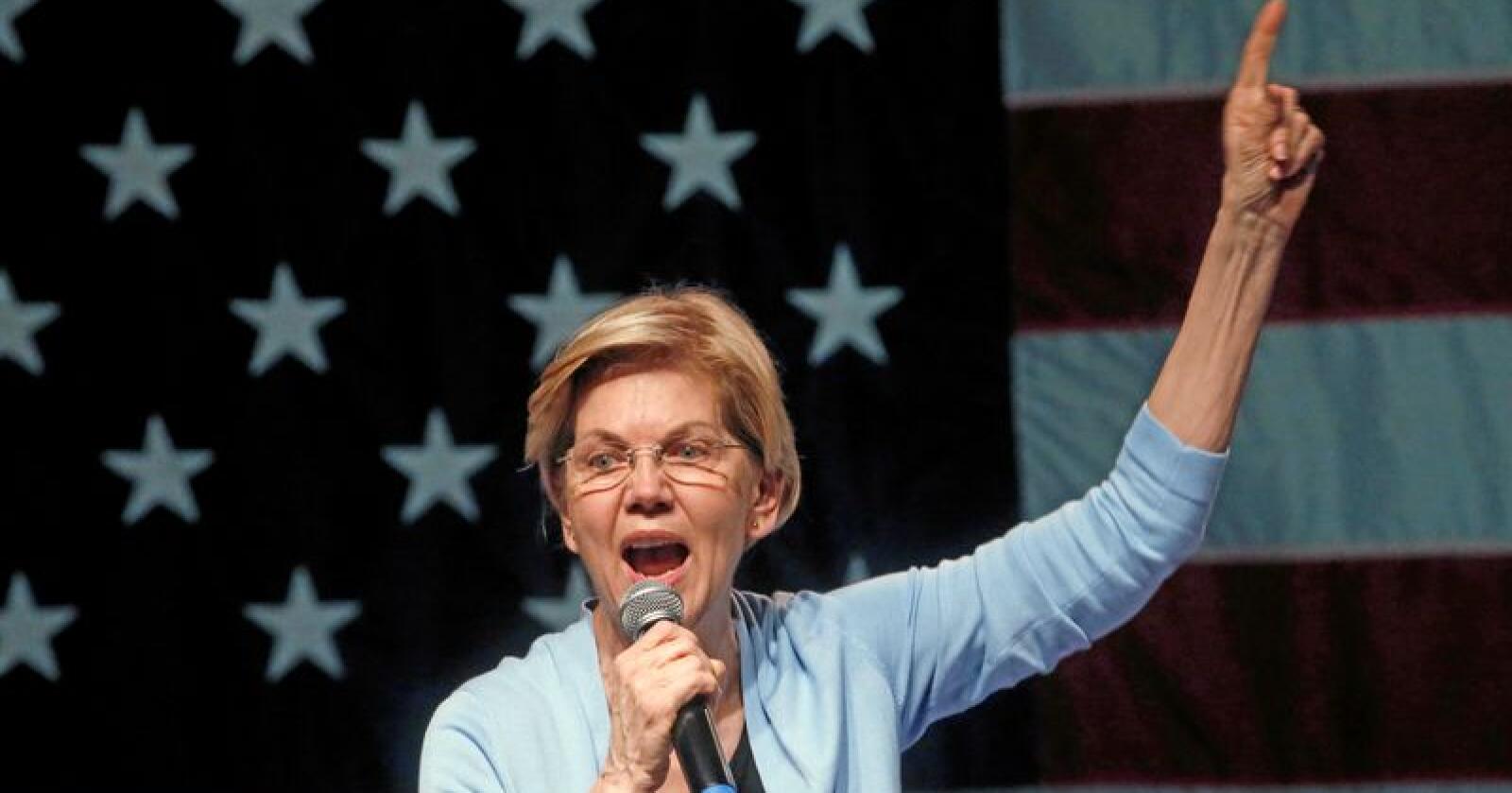 Den Demokratiske presidentkandidaten. Elizabeth Warren er en av flere som går til valg på å bryte opp amerikansk landbruksmakt til fordel for bøndenes rettigheter. Foto: Rick Bowmer / AP / NTB Scanpix