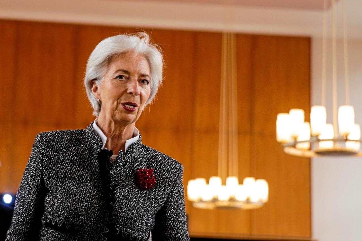IMF-leder Christine Lagarde er bekymret for at handelskrangelen mellom USA og Kina kan ramponere et helt globalt system. Foto: Markus Schreiber / AP / NTB Scanpix