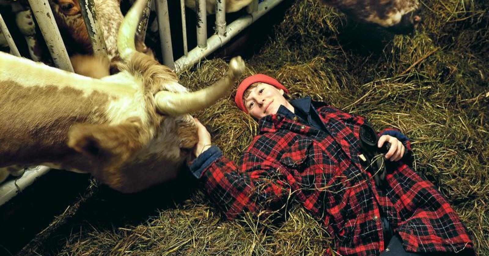 Kjærligheten til dyr var den største motivasjonen Kathrine Kinn hadde for å jobbe som bonde. Foto: Siri Juell Rasmussen