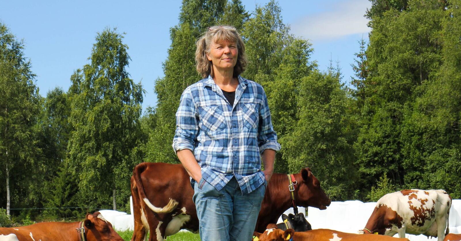Kjersti Hoff, leder i Norsk Bonde- og Småbrukarlag er bekymret for utviklinga i eggnæringa. Foto: Vilma Taubo