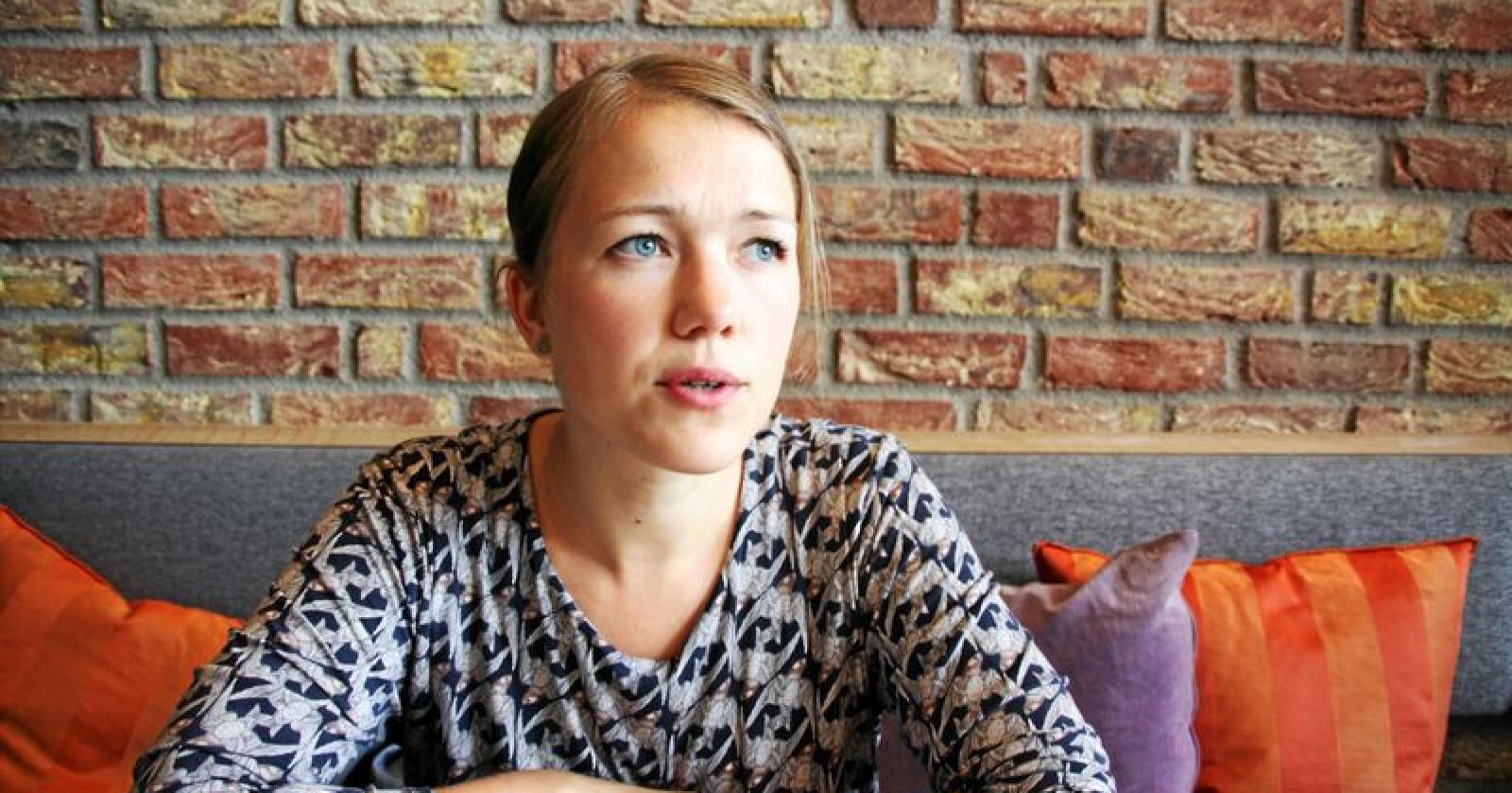 Une Aina Bastholm, nasjonal talspeson og stortingsrepresentant for Miljøpartiet de Grønne. Foto: Lars Bilit Hagen