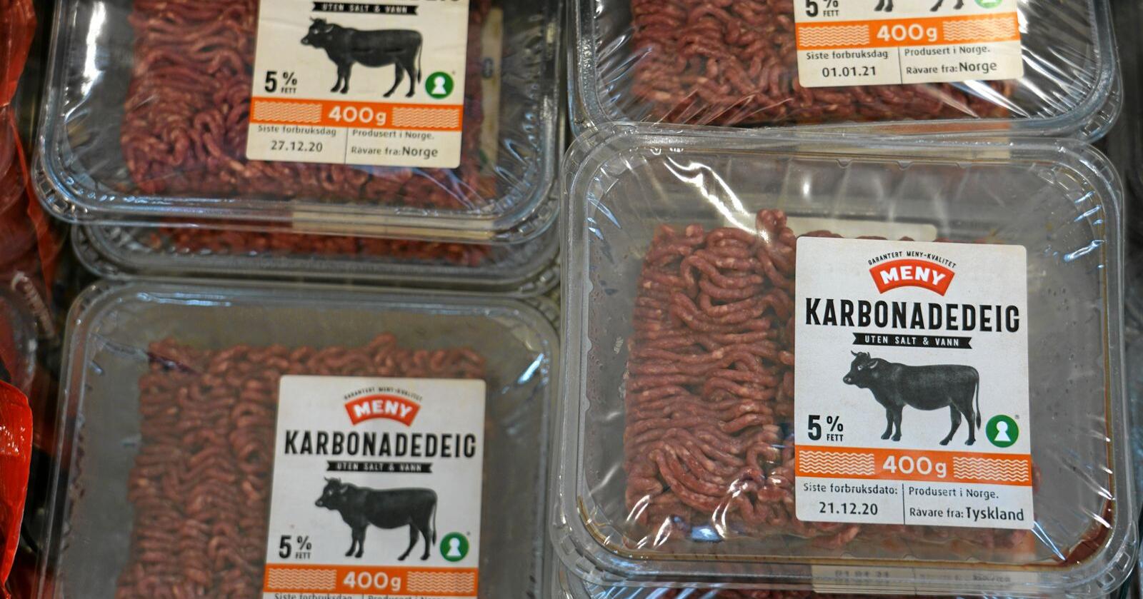 I løpet av fjoråret ble det importert store mengder kjøtt for å dekke etterspørselsen i koronapreget marked. Foto: Andrea Sørøy 
