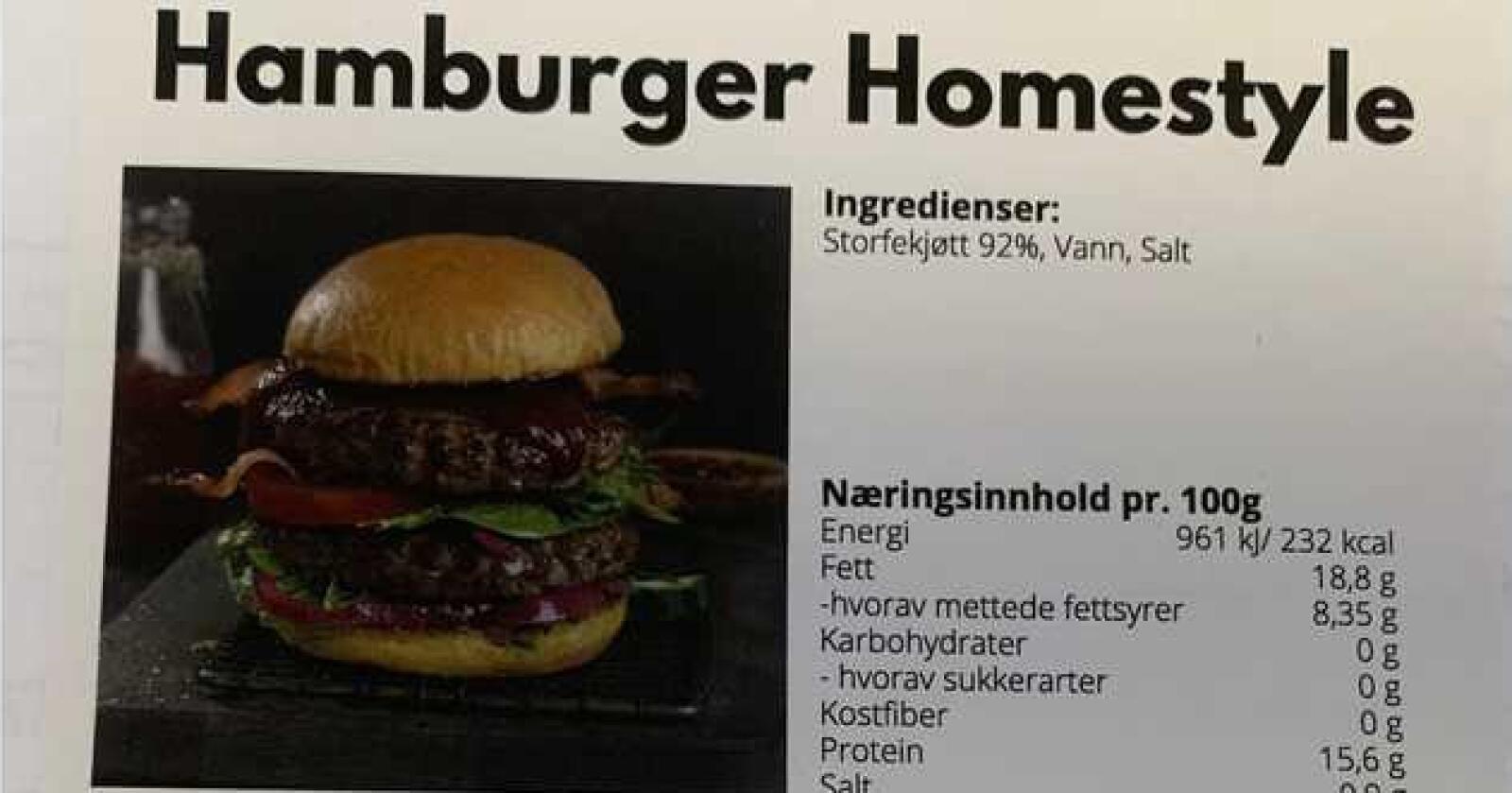 Kanda trekker tilbake produktet Hamburger Homestyle med best før dato 26.02.2023. 