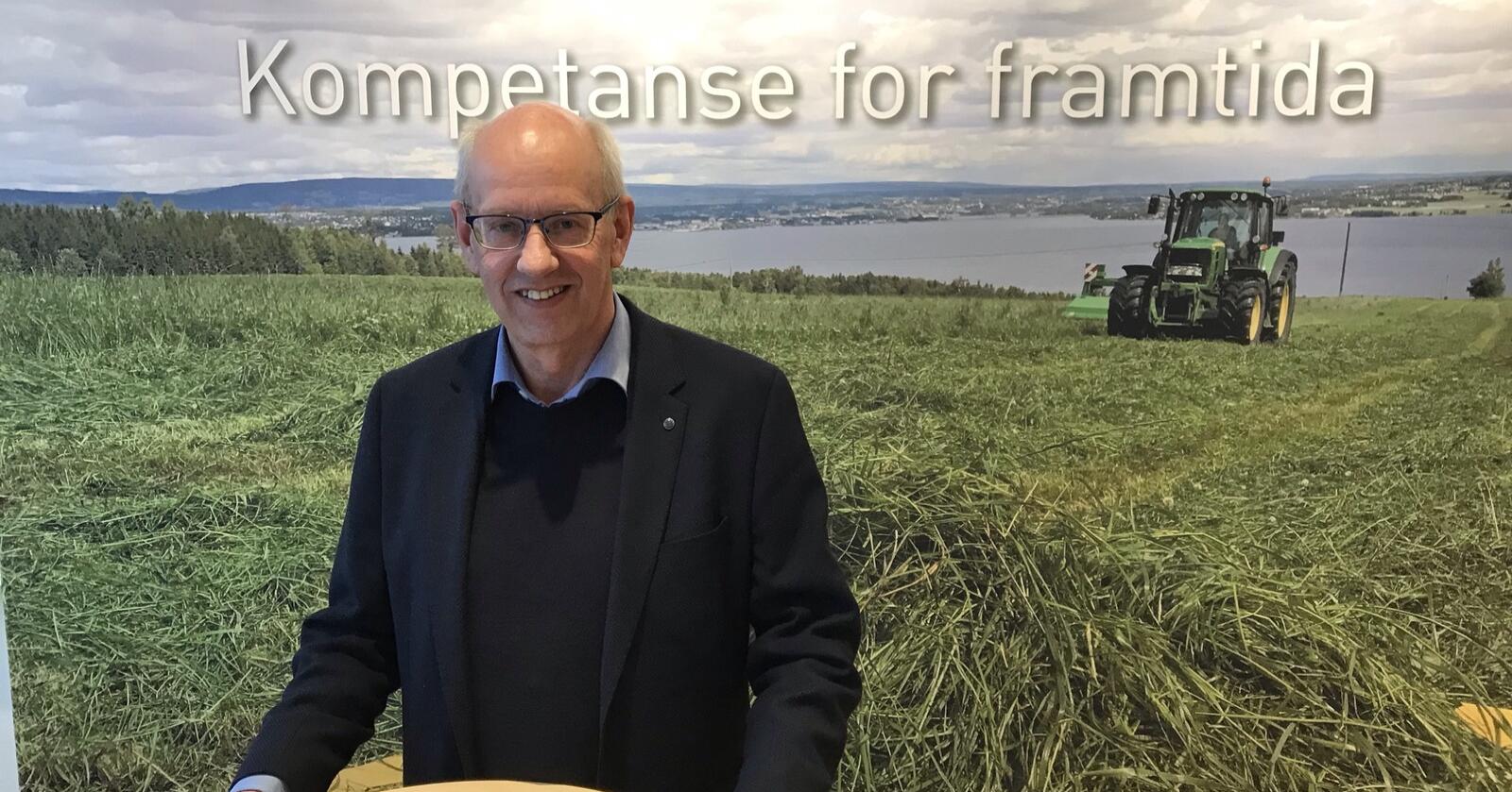 Klimagrep: − NLR er klare for å bistå bønder over hele landet til å utarbeide klimaplaner, sier styreleder Lars Fredrik Stuve i Norsk Landbruksrådgiving. (Foto: NLR)