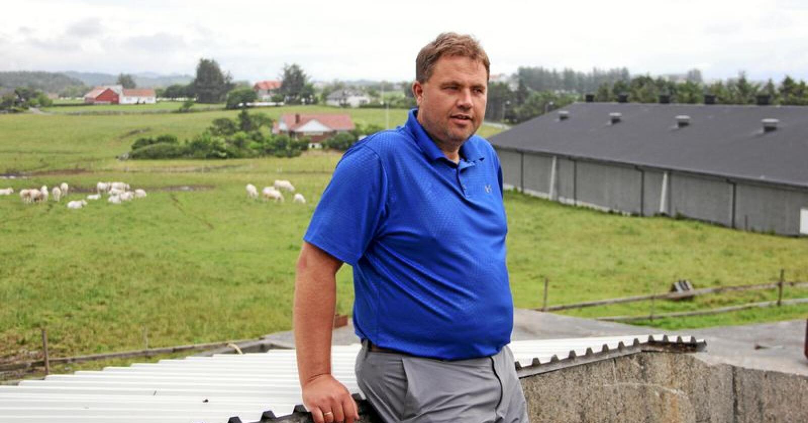 Kyllingbonde Thor Ove Vistnes på Randaberg. Foto: Ingjerd Sørlie Yri