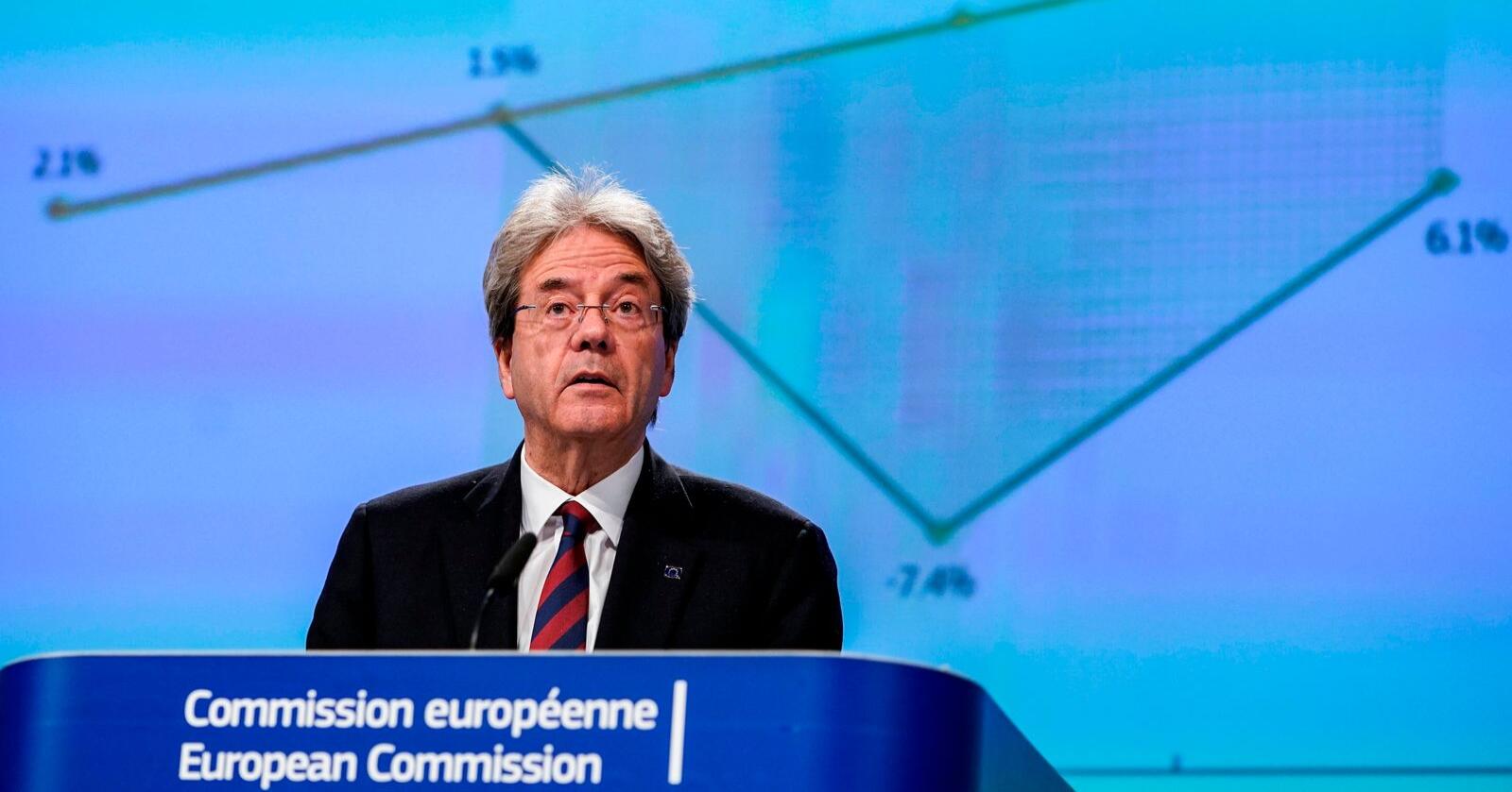 EUs finanskommissær Paolo Gentiloni. Foto: AP / NTB scanpix