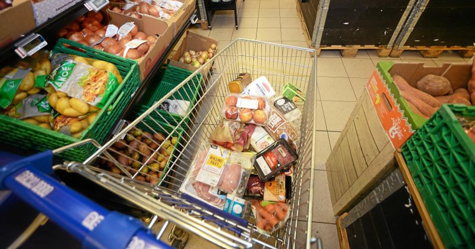 Teknisk beregningsutvalg anslår at norske matvarepriser vil stige med mellom fire og fem prosent i 2022. Foto: Siri Juell Rasmussen