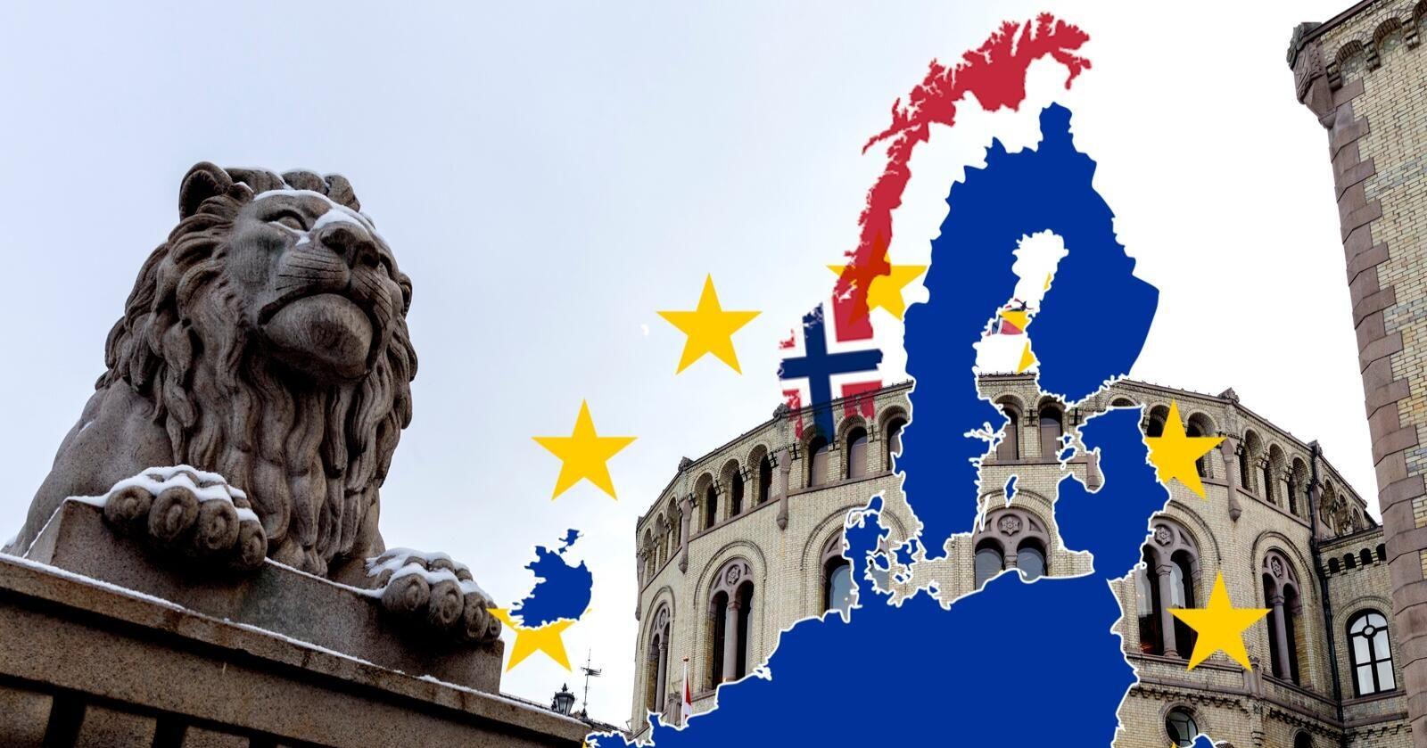 Færre nordmenn vil ha norsk EU-medlemskap, viser fersk måling. Foto: Gorm Kallestad / NTB Illustrasjon: Eskild Johansen/Nationen