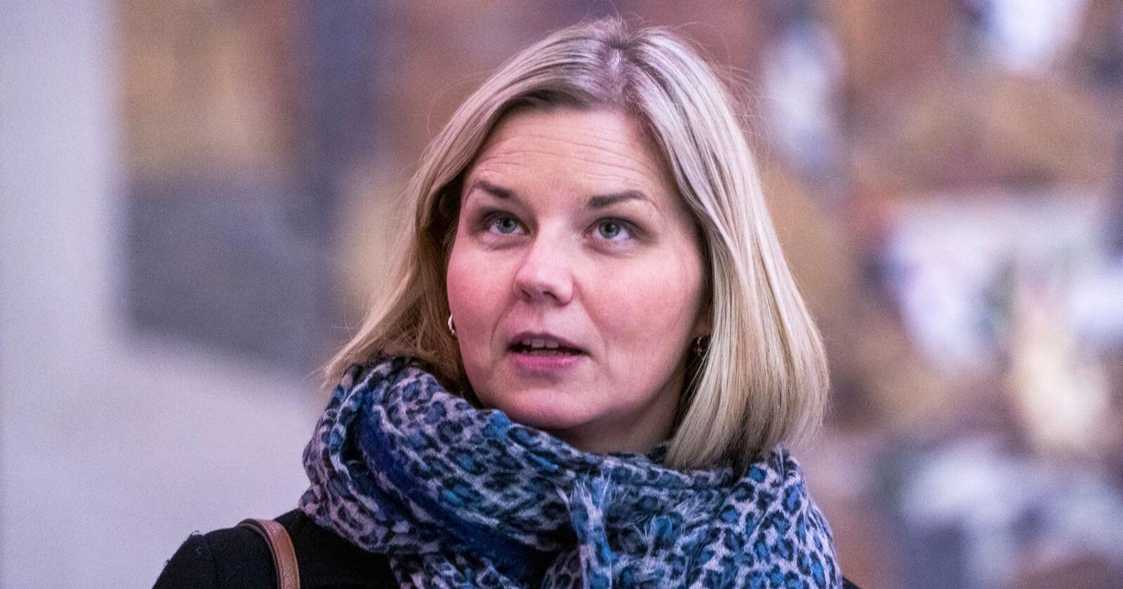 Venstre-leder Guri Melby vi sparke i gang en ny EU-debatt og håper å få med Stortinget på å kreve en egen EU-utredning. Foto: Terje Pedersen/NTB