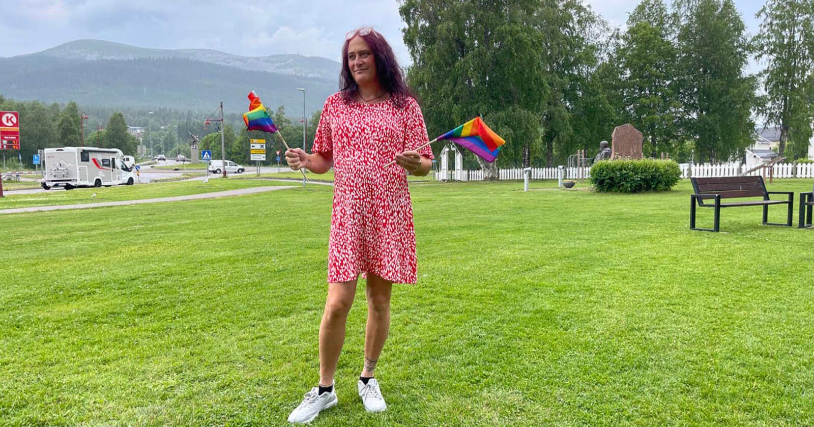 Lisanne Freudenborg, leder i foreningen TrysilPride gleder seg til å arrangere tidenes første Pride i Trysil. Foto: Destinasjon Trysil