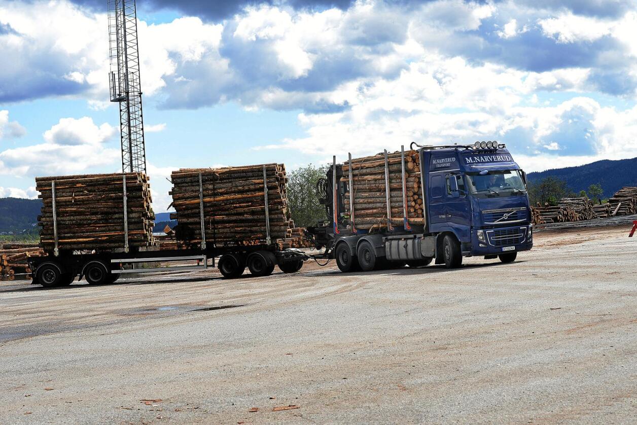 Transport: Tømmervognene må kunne kjøre med fulle lass, skriver innsenderen. Foto: Siri Juell Rasmussen