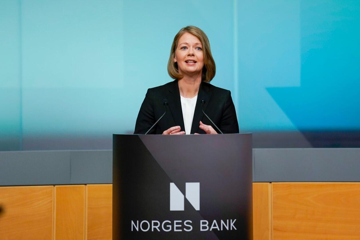 Sentralbanksjefen: Er Ida Wolden Bache i ferd med å ta inn over seg at Norges Bank har «tatt vel mye tran»? Foto: Stian Lysberg Solum / NTB